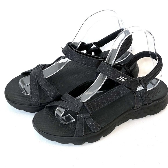 Skechers Shoes - Skechers Goga Max Women Shoe Size 8 Black Sandal Adjustable